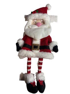 St. Nicholas Square Santa Plush, Dangling Legs 13" Red & White, Bottle Topper